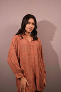 Muslin Chikankari Orange Co-ord Set