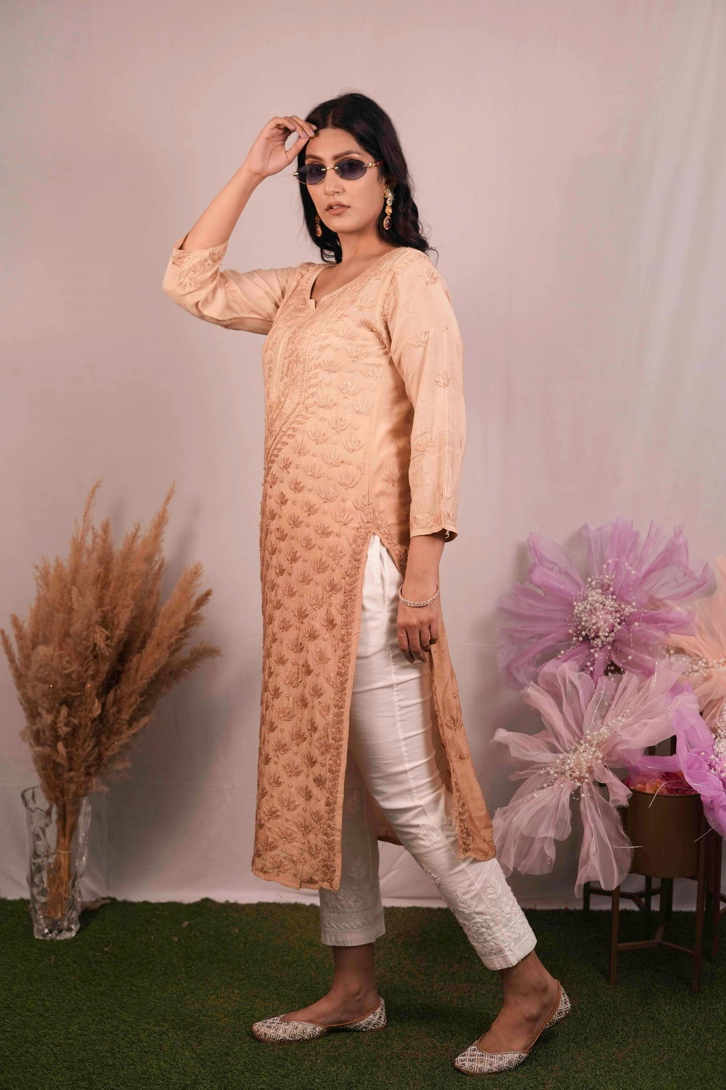 Pure Modal Chikankari Kurti
