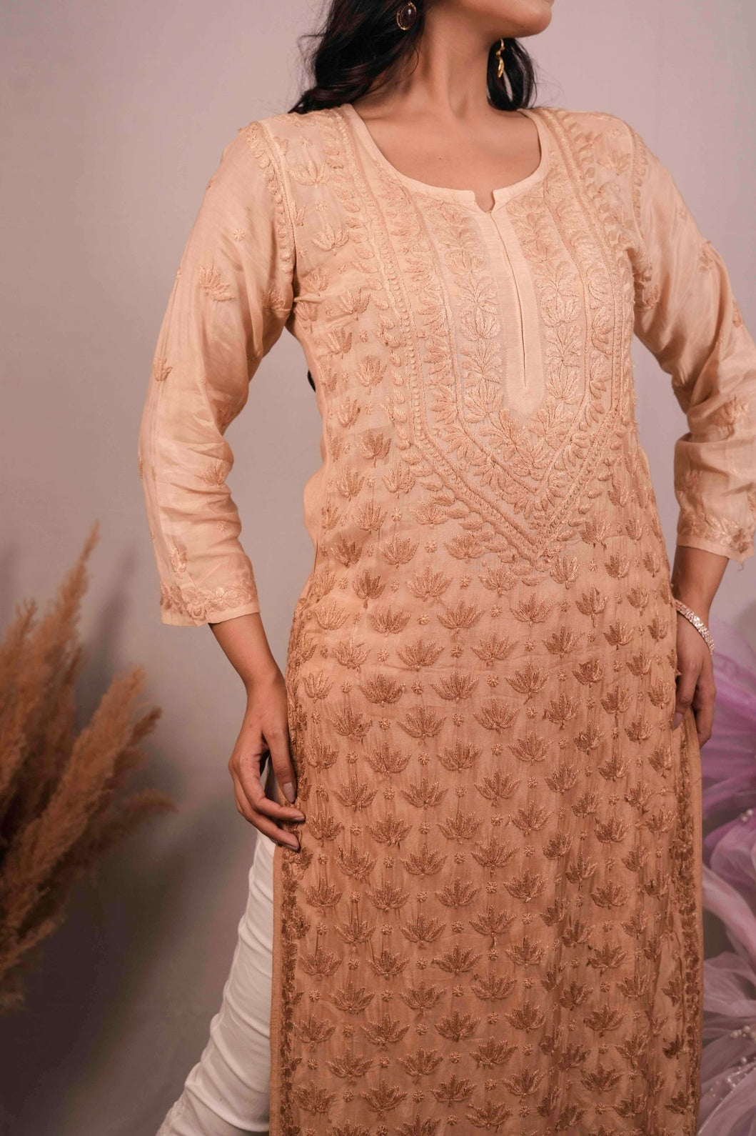 Pure Modal Chikankari Kurti