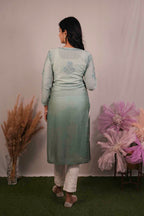 Chanderi Chikankari Kurti