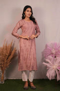 Chanderi Chikankari Kurti