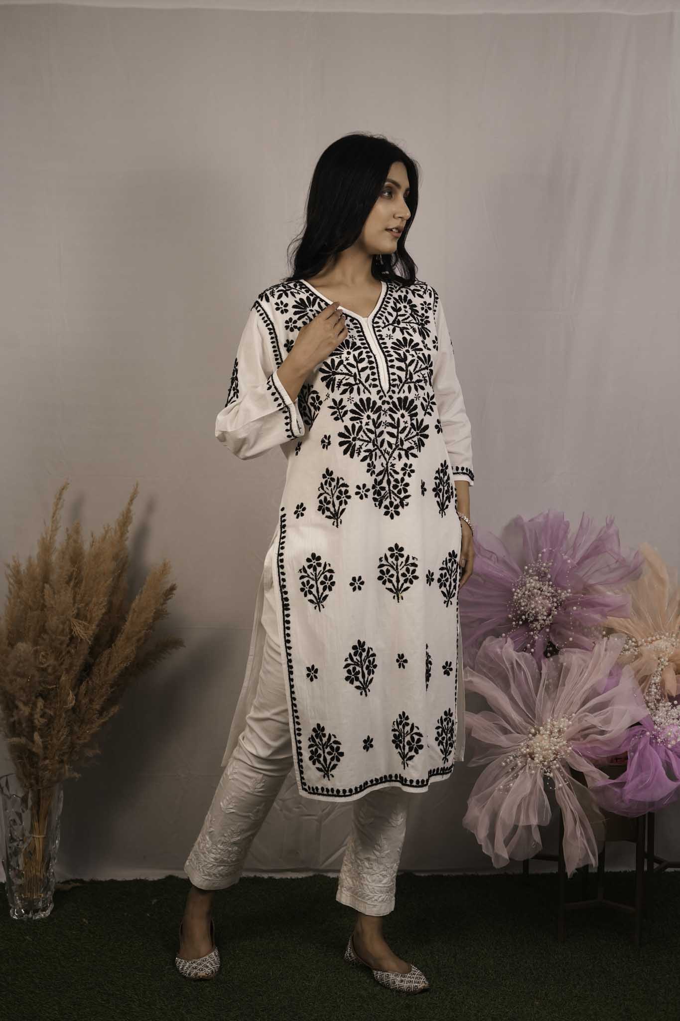 Cotton Chikankari Kurti