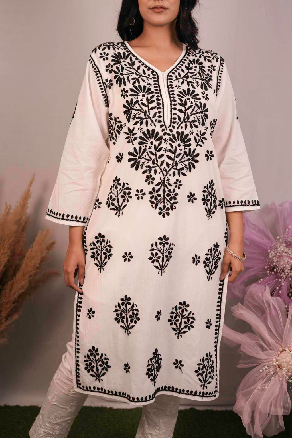 Cotton Chikankari Kurti