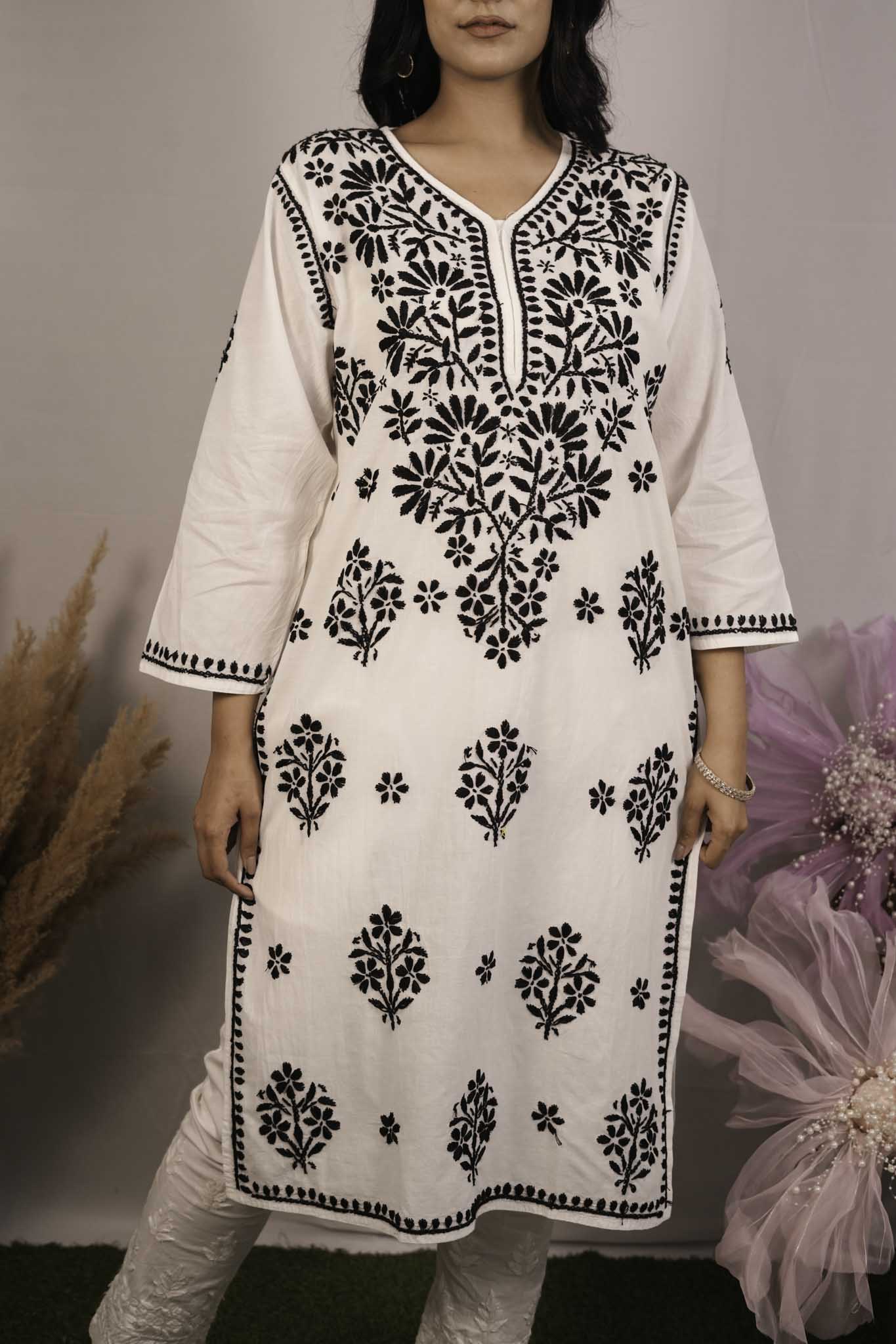 Cotton Chikankari Kurti