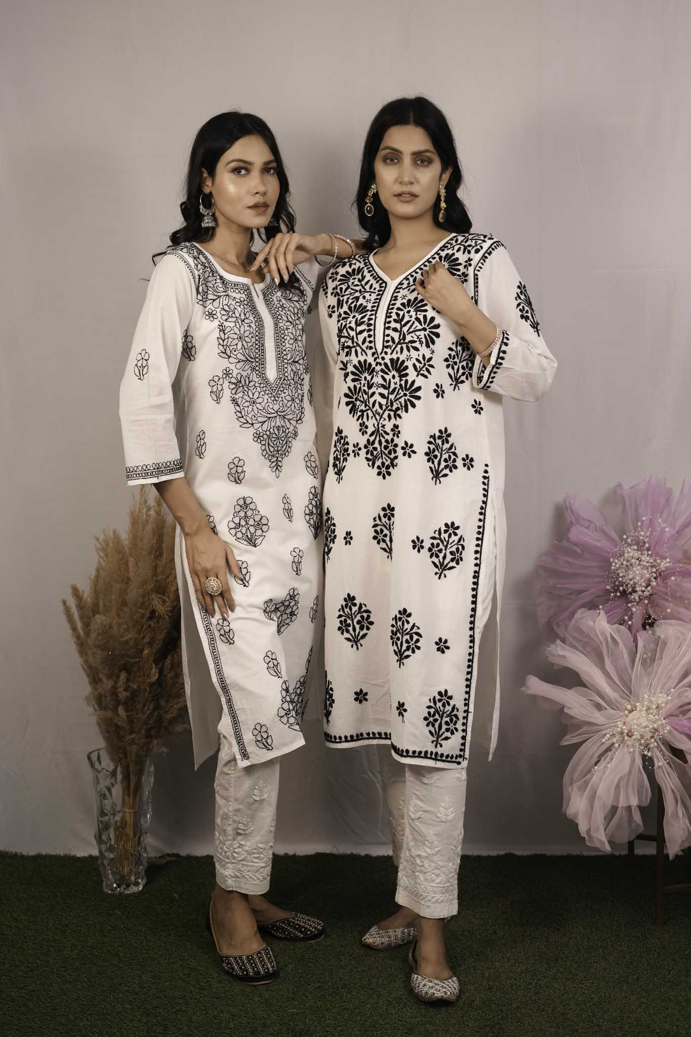 Cotton Chikankari Kurti