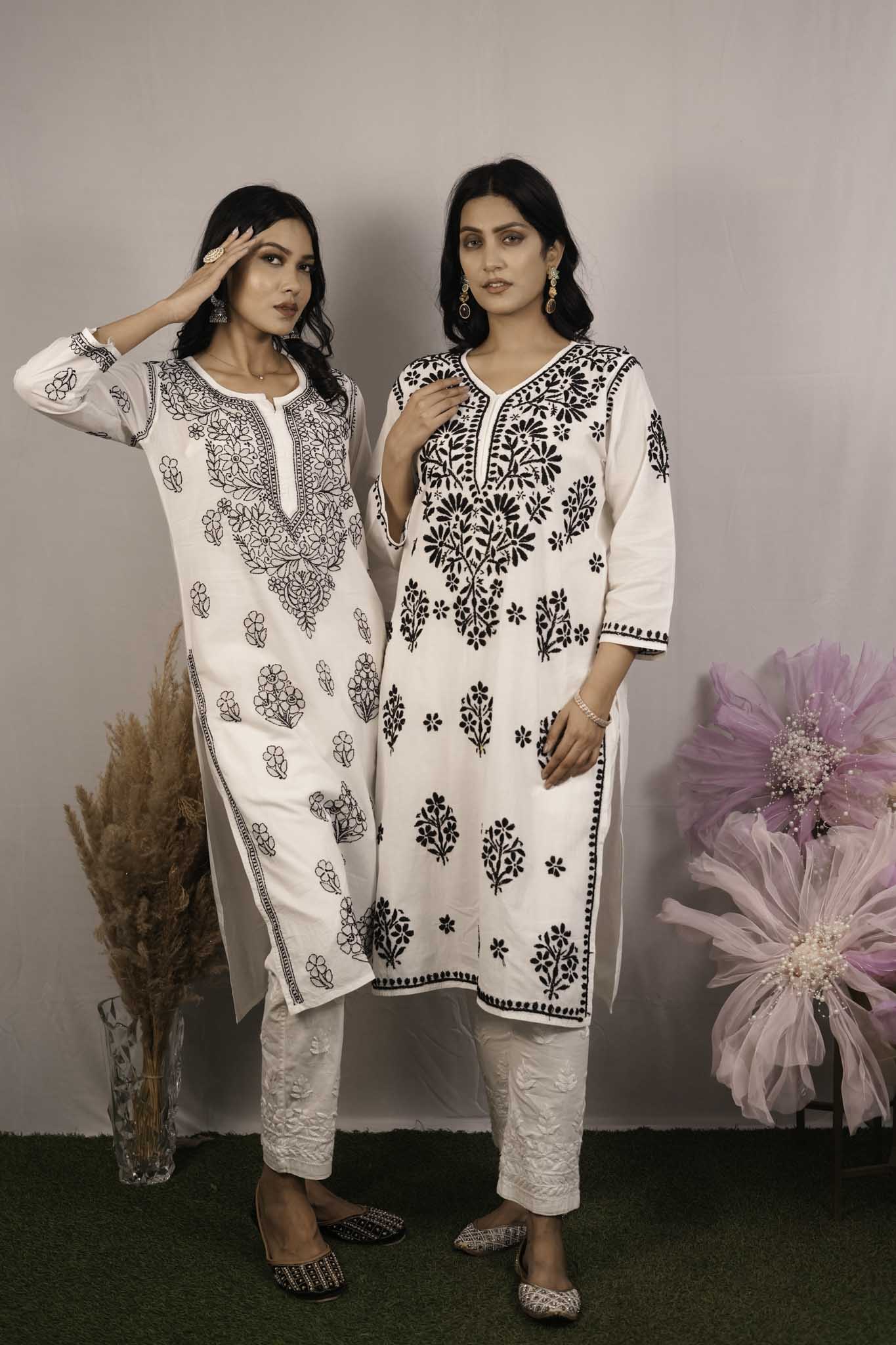 Cotton Chikankari Kurti