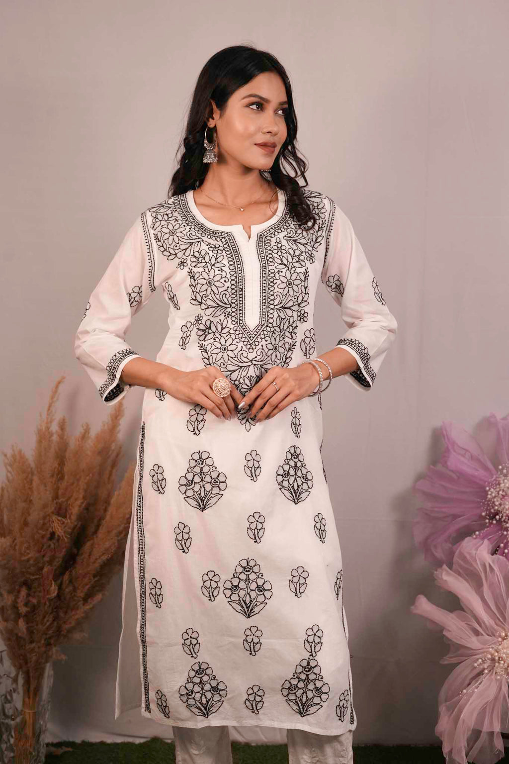 Cotton Chikankari Kurti