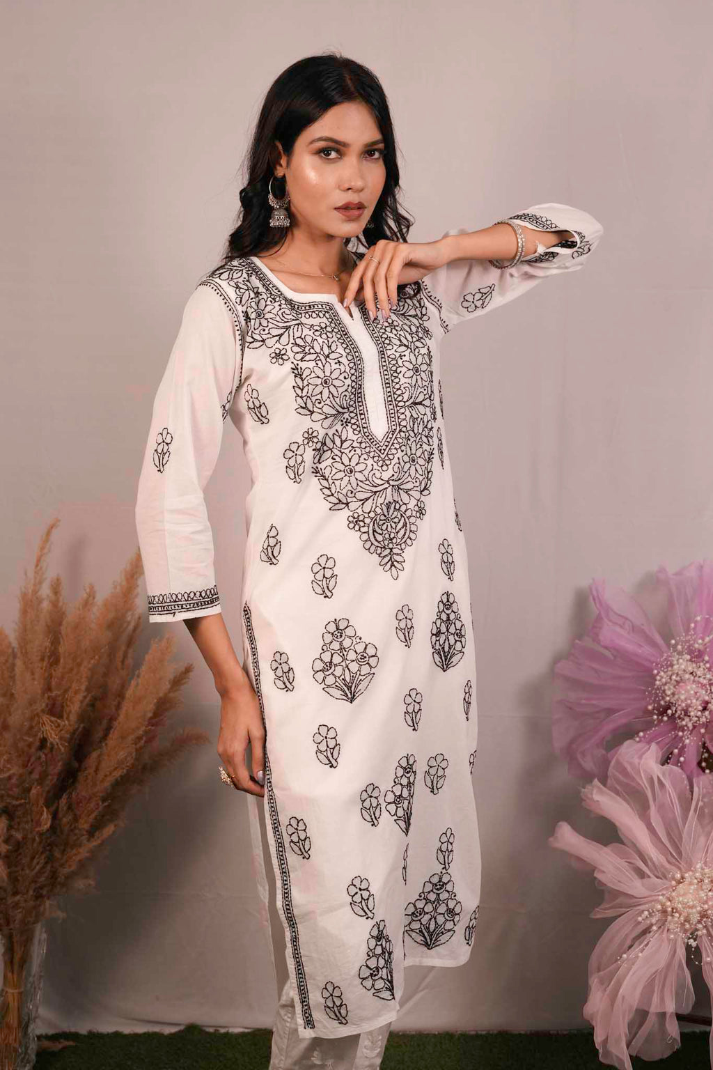 Cotton Chikankari Kurti