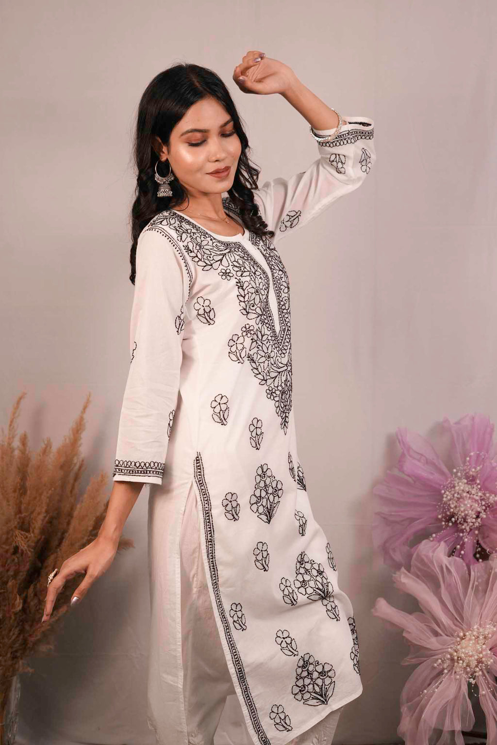 Cotton Chikankari Kurti