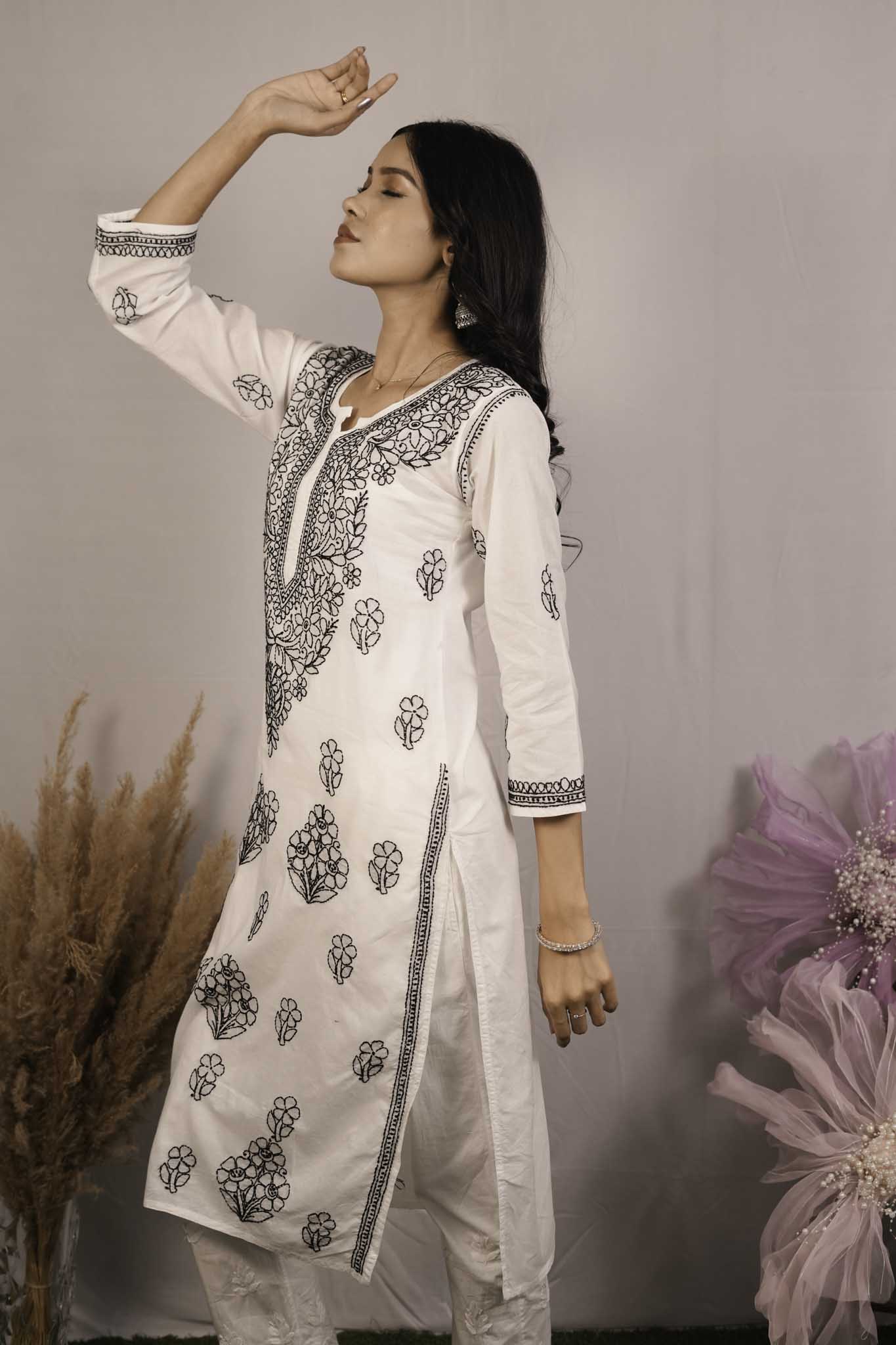 Cotton Chikankari Kurti