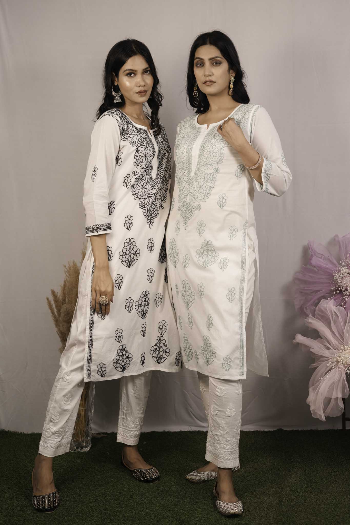 Cotton Chikankari Kurti