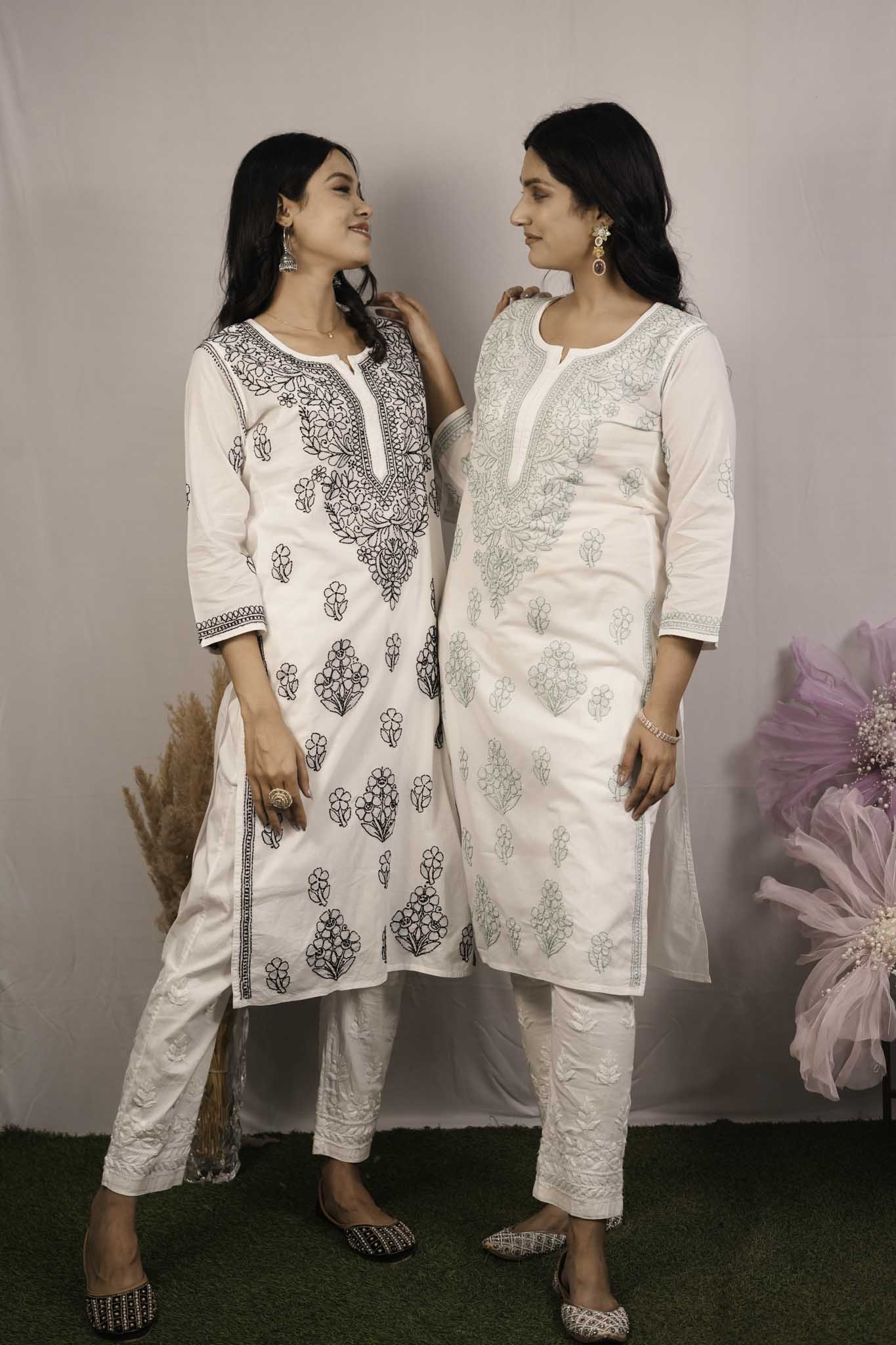 Cotton Chikankari Kurti