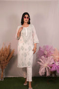 Cotton Chikankari Shadow Work Kurti