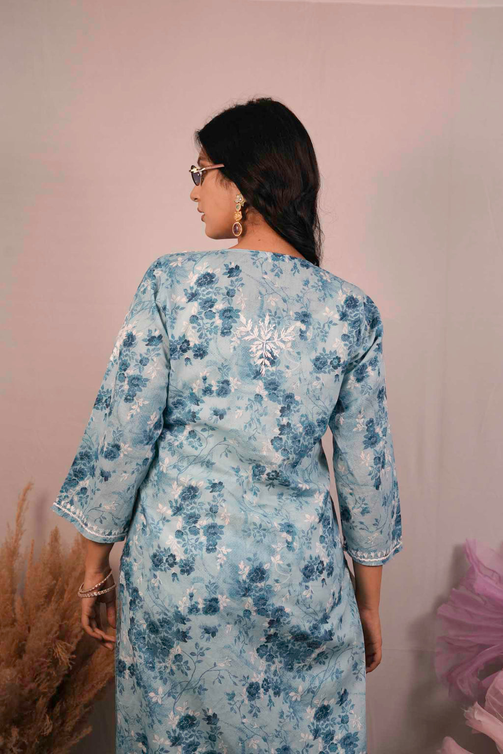 Mul Cotton Chikankari Kurti