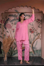 Muslin Chikankari Co-ord Set