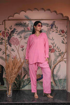 Muslin Chikankari Co-ord Set
