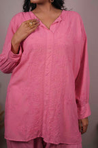 Muslin Chikankari Co-ord Set