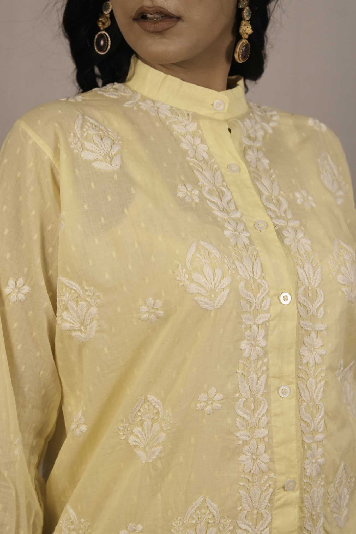 Dobby Cotton Chikankari Co-ord Set