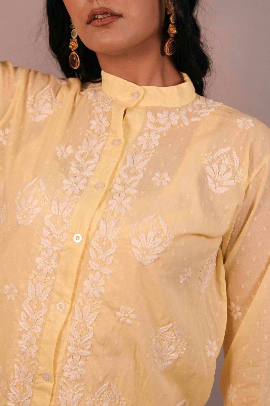 Dobby Cotton Chikankari Co-ord Set