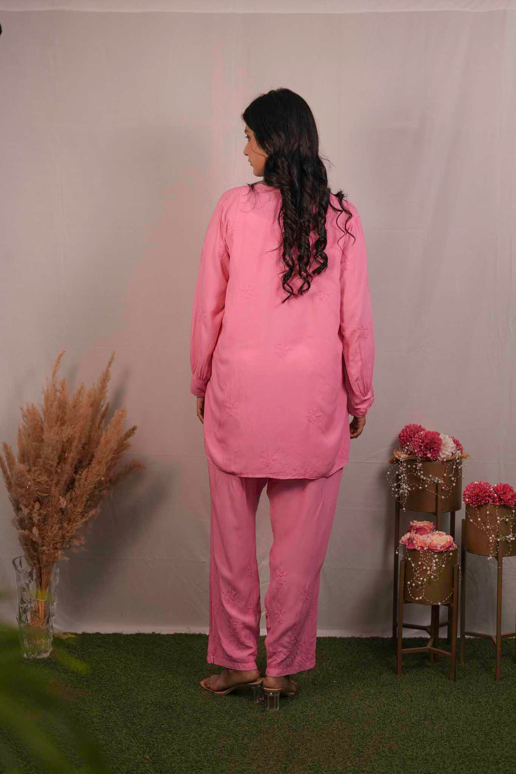 Muslin Chikankari Co-ord Set