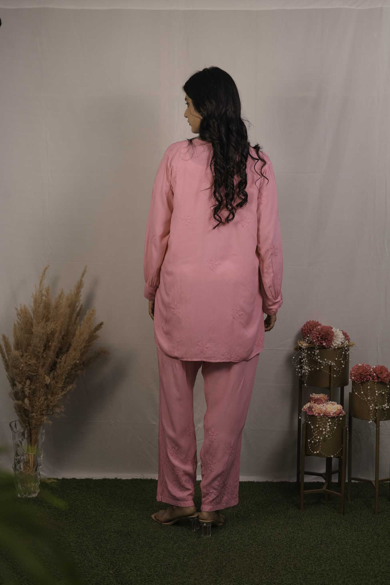Muslin Chikankari Co-ord Set
