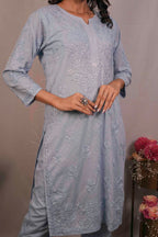 Dobby Cotton Chikankari Co-ord Set