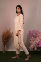Fancy Cotton Chikankari Long Kurti