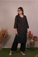 Chanderi Cotton Chikankari Co-ord Set