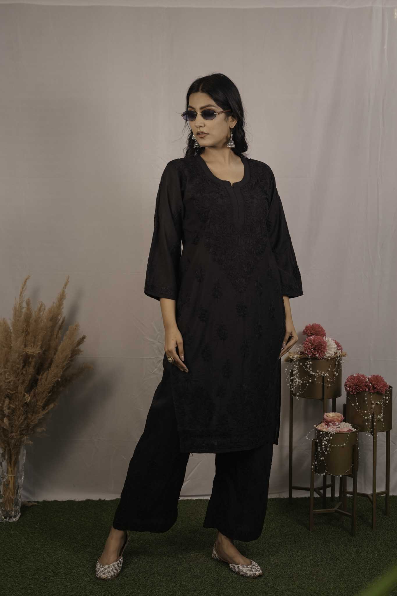 Chanderi Cotton Chikankari Co-ord Set