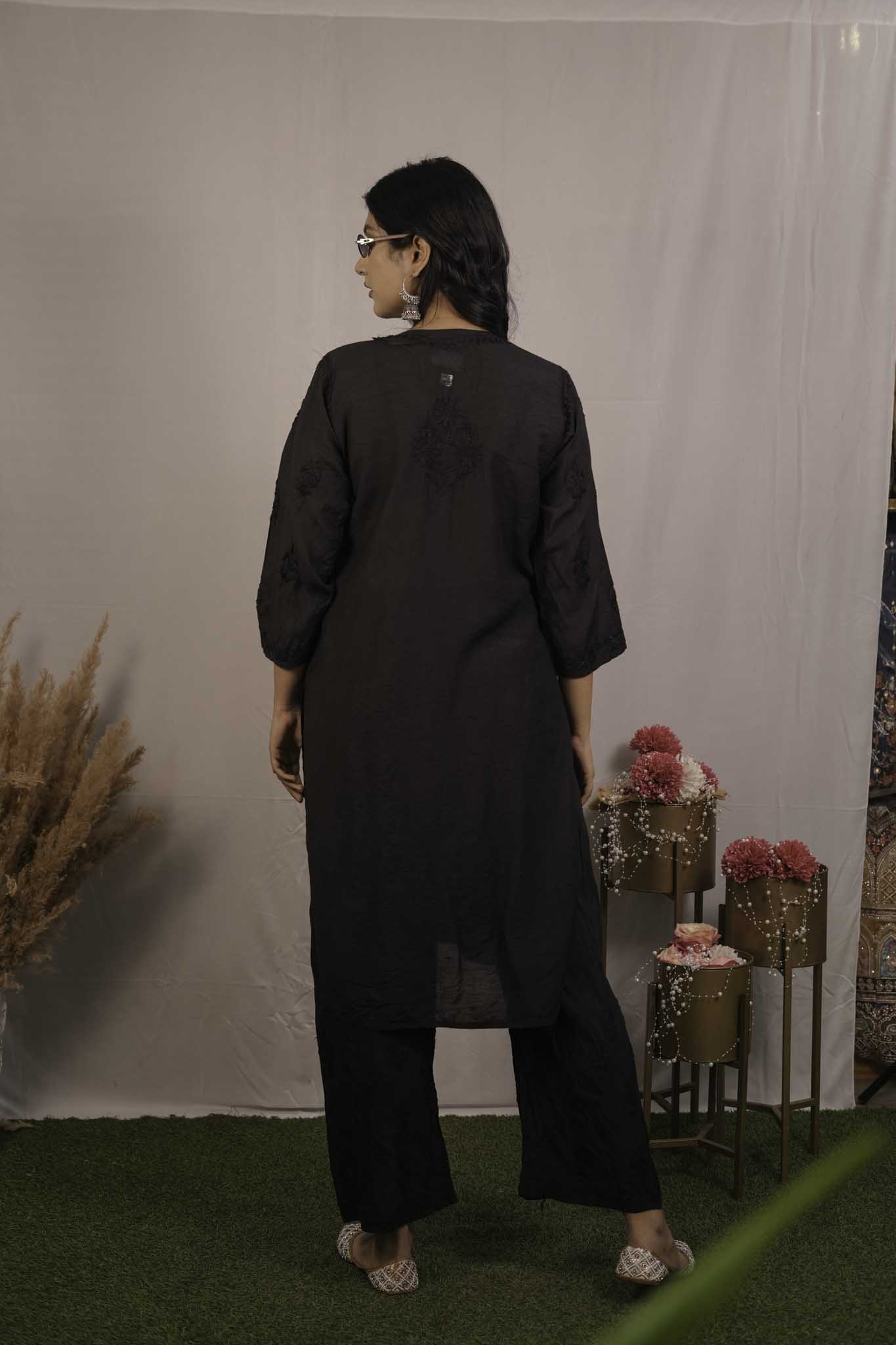 Chanderi Cotton Chikankari Co-ord Set