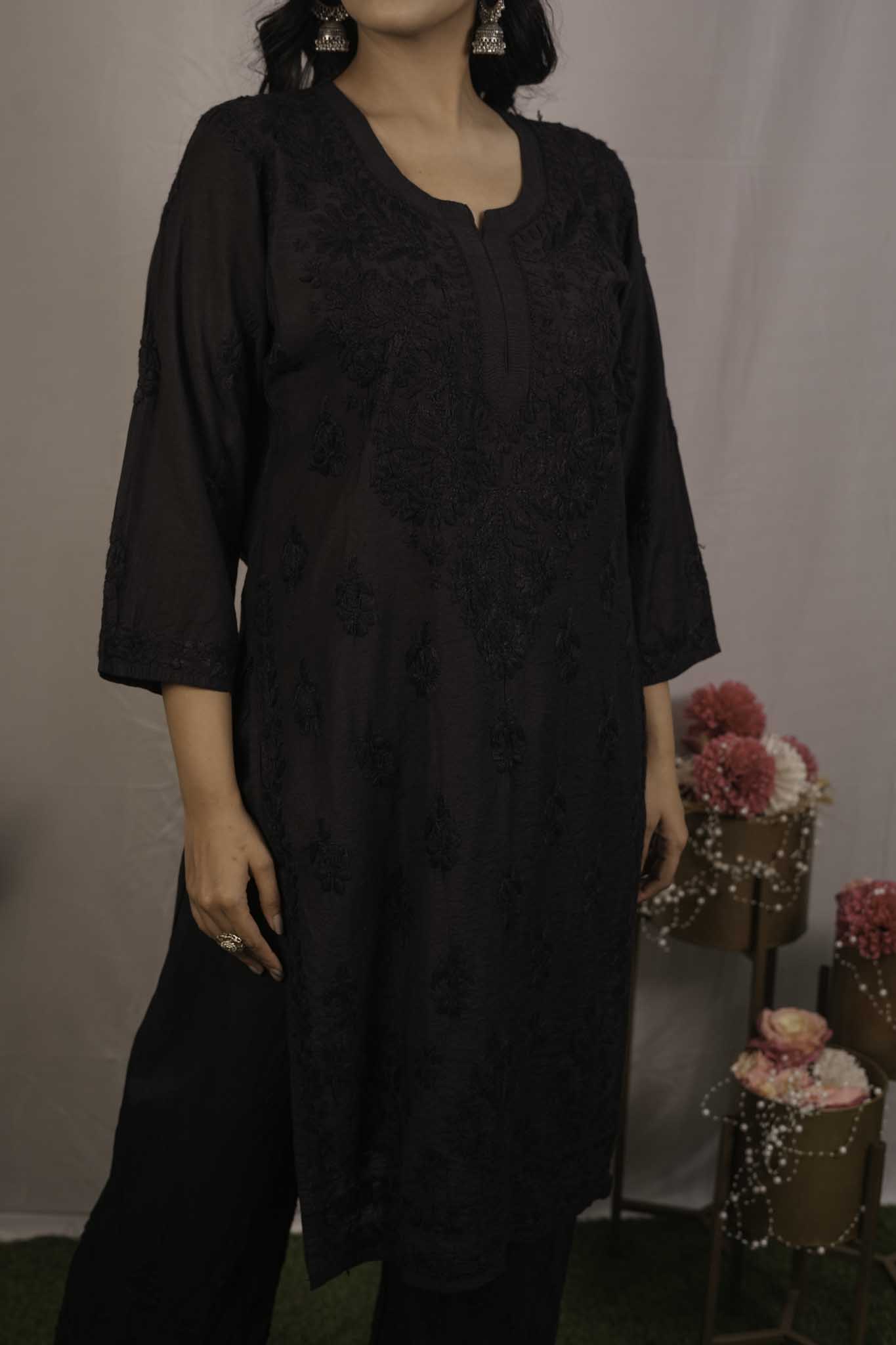 Chanderi Cotton Chikankari Co-ord Set
