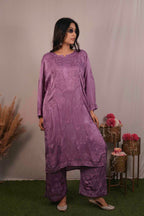 Satin Chikankari Co-ord Set