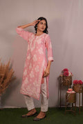 Chanderi Chikankari Kurti