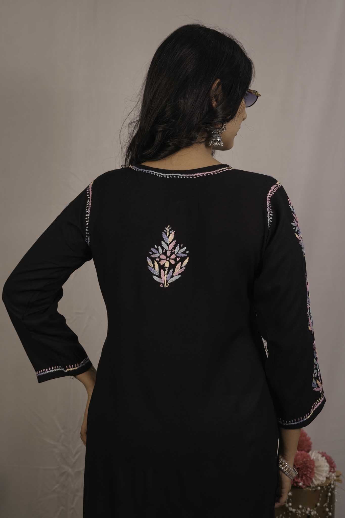 Rayon Chikankari Kurti