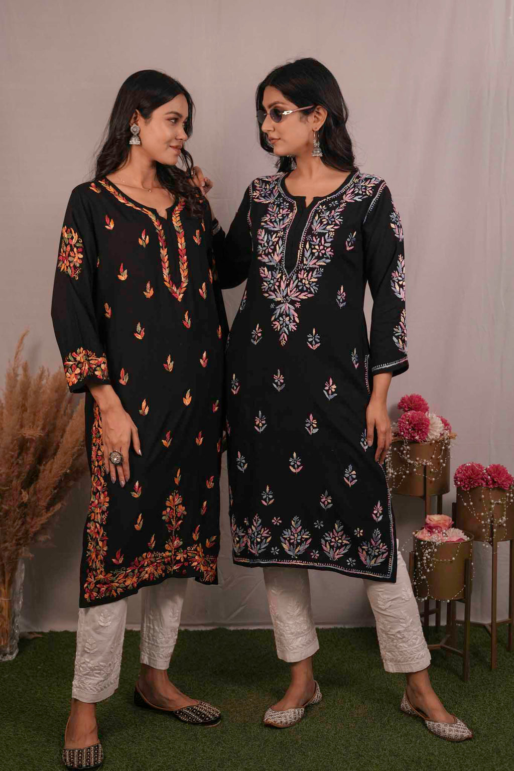 Rayon Chikankari Kurti