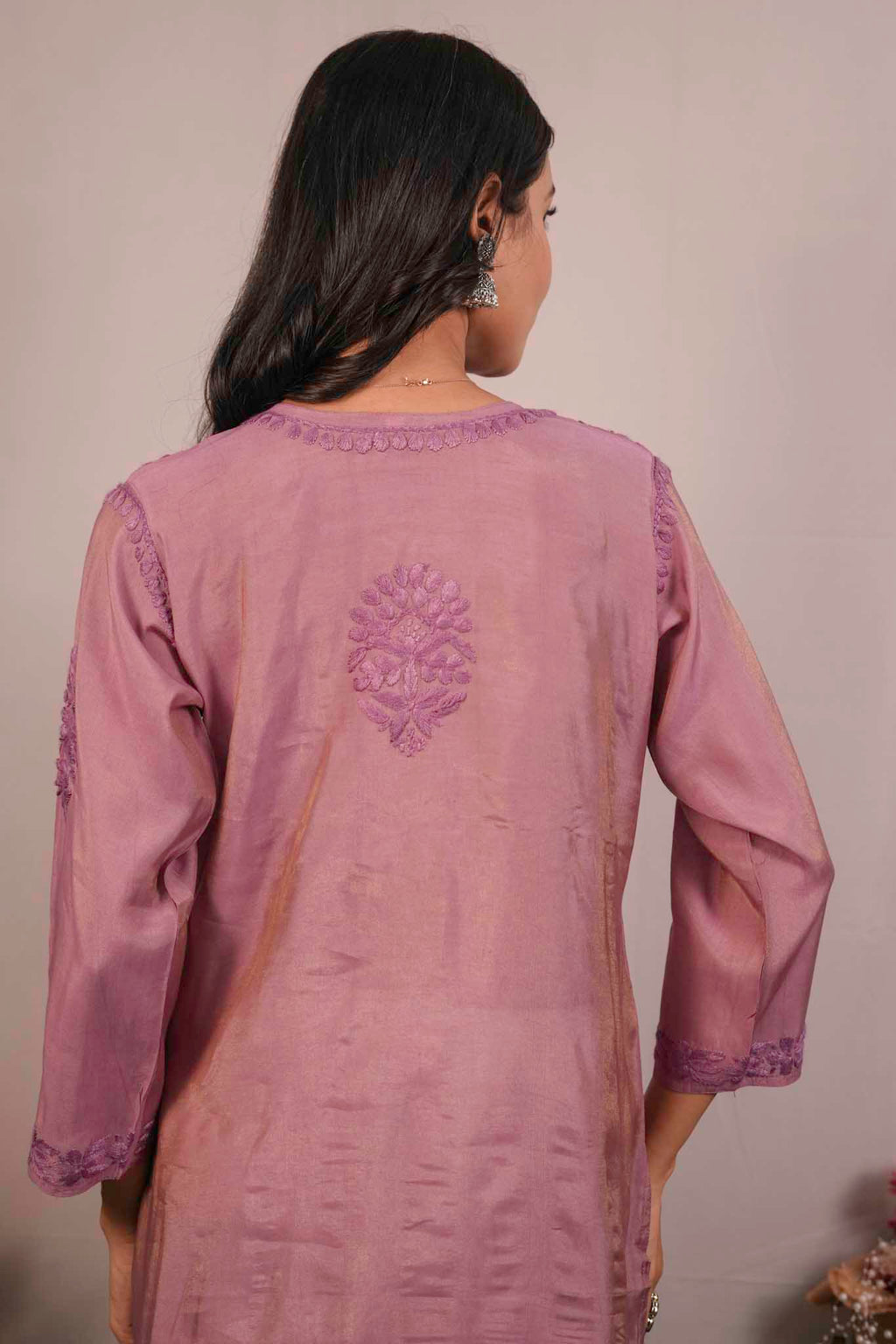 Tissue Chikankari Kurti