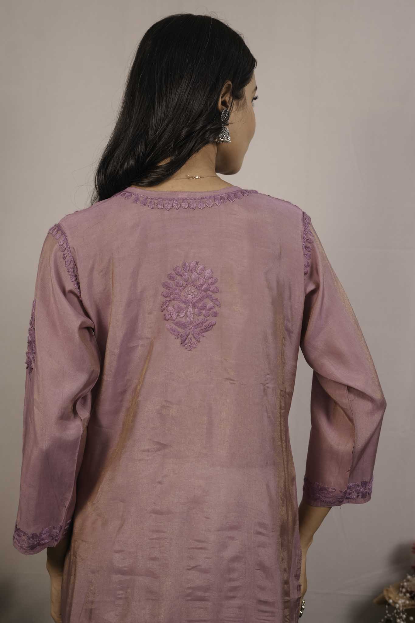 Tissue Chikankari Kurti