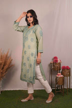 Tissue Chikankari Kurti