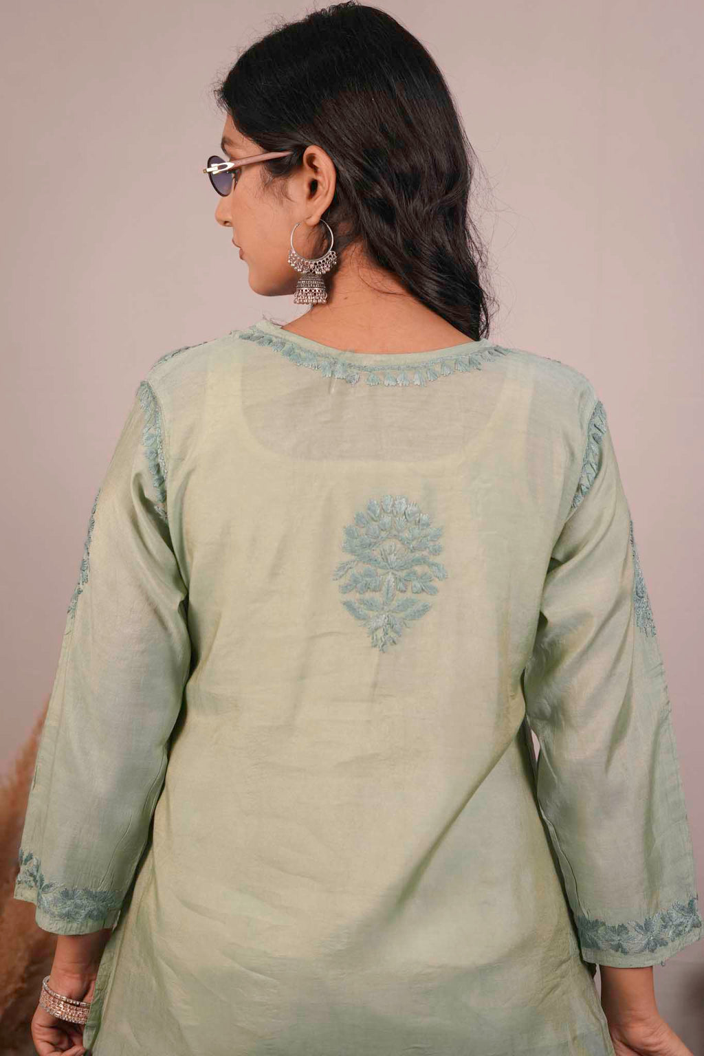 Tissue Chikankari Kurti