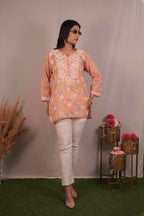 Mul Cotton Chikankari Short Kurti