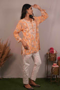 Mul Cotton Chikankari Short Kurti