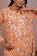 Mul Cotton Chikankari Short Kurti