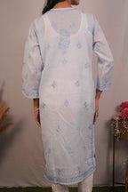 Linen Chikankari Kurti