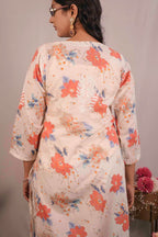 Printed Mul Cotton Chikankari Kurti