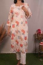 Printed Mul Cotton Chikankari Kurti