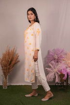 White Modal Chikankari Kurti