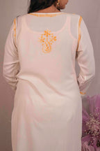 White Modal Chikankari Kurti