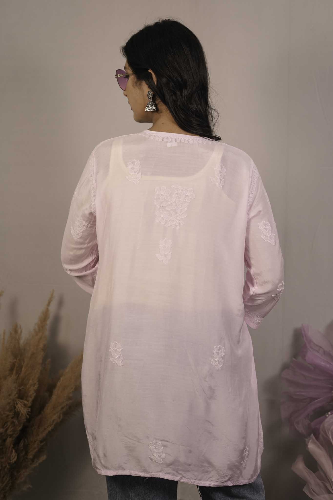 Muslin Chikankari Short Top