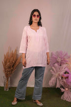 Muslin Chikankari Short Top