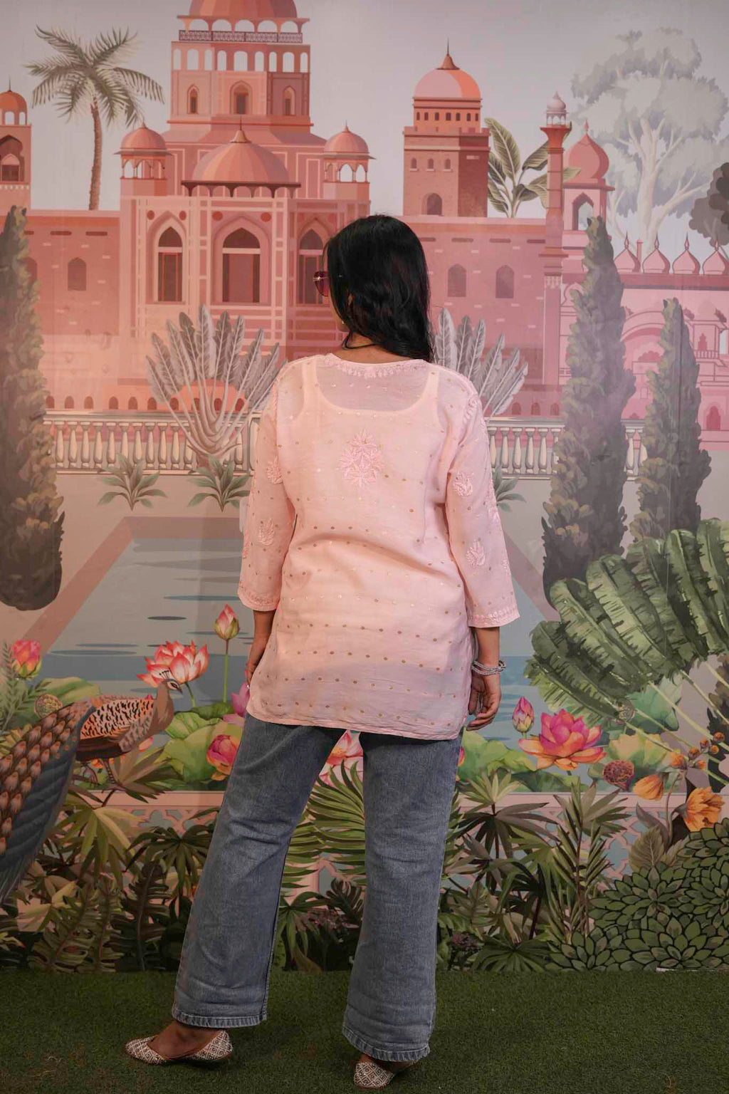 Banarasi Chikankari Short Kurti